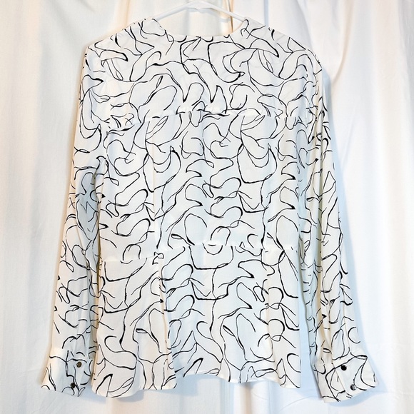 TopShop Abstract Print Blouse - Picture 2 of 5
